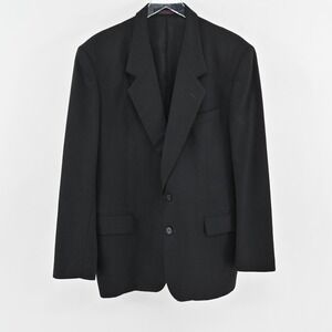 JEAN PAUL GERMAIN Mens Wool Blazer Size 42R Black Classic Single Breasted Jacket